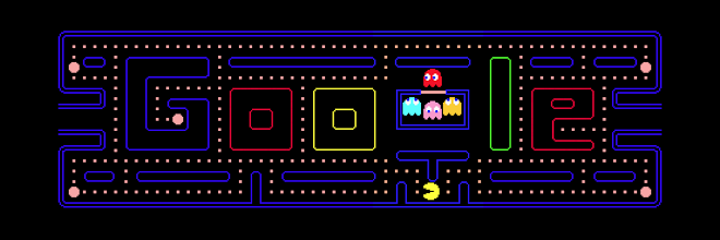 pac man game in google doodle